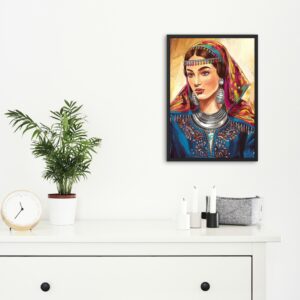 Amazigh Woman Portrait Berber Kabyle Tattoo Art Digital Download
