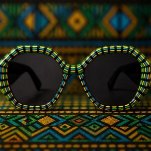Amazigh ABRID N TAMAZGHA Paths Hand Painted Sunglasses Frames