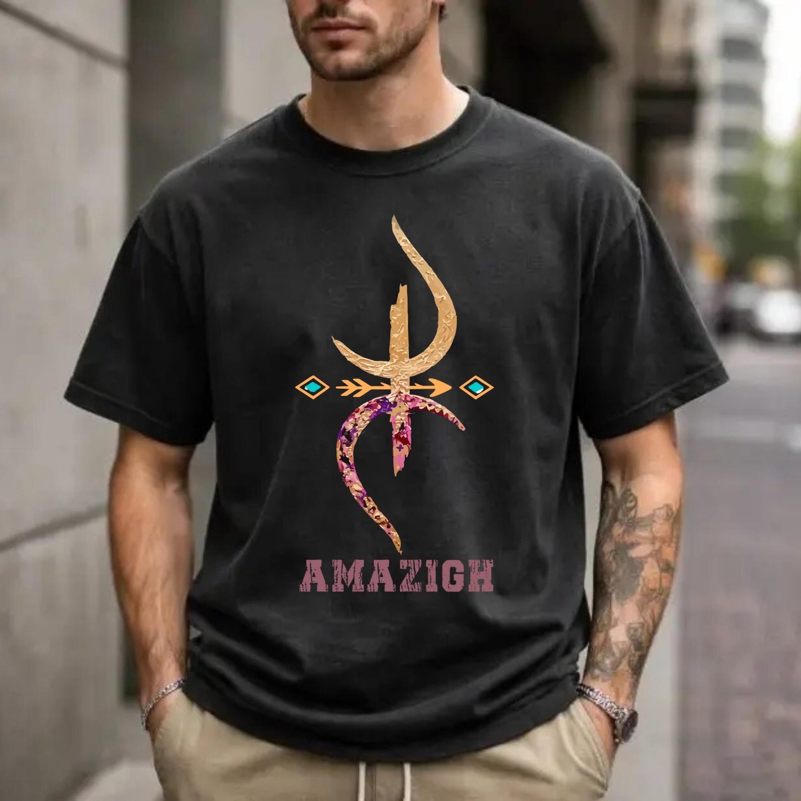 Amazigh Berber Kabyle Yaz Tifinagh Symbol T-Shirt Culture
