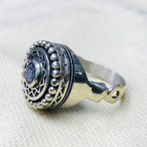 Berber Amazigh Tuareg métal Ring with Hand Engraved Tribal Motifs