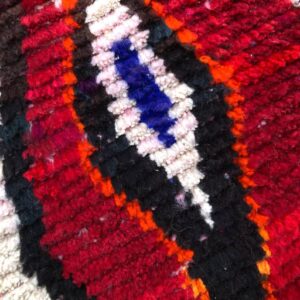 Amazigh Boujaad Wool Rug with Colorful Geometric Berber Patterns