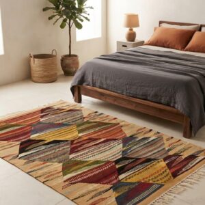 Amazigh Akhnif Berber Wool Accent Rug for Home Decor