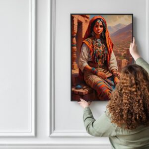 Berber Amazigh Woman Portrait Art Print Digital Download
