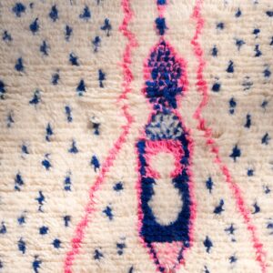 Amazigh Azilal Berber Handmade Wool Rug with Tribal Motif