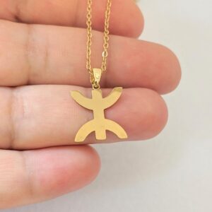Amazigh Berber Tifinagh Yaz Symbol Necklace in Stainless Steel