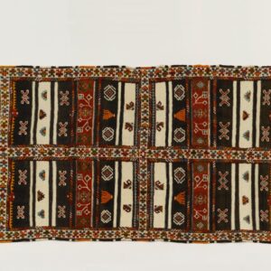Ziri-Moon Amazigh Wool Rug with Geometric Vintage Carpet Design