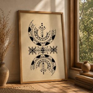 Amazigh Berber Geometric Printable Download Wall Art Design