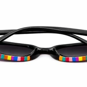 Amazigh IZURAG N TUDERT Rainbow Striped Hand Painted Sunglasses Frames