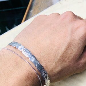 Amazigh Tuareg Sahara Silver Tribal Engraved Heritage Bracelet