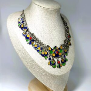 Vintage Kabyle Amazigh Beni Yenni Emaille Berber Necklace