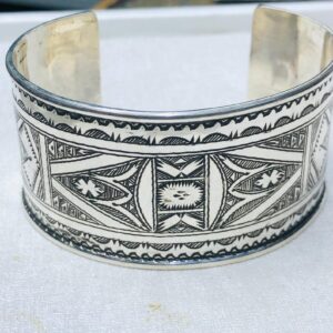 Amazigh Tuareg Berber Gravé Maroc Bracelet Silver Engraved Jewelry
