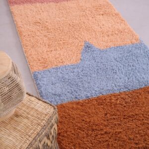 Custom Amazigh Berber Living Room Rug with Natural Wool