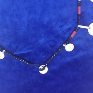 Amazigh Princess of the Atlas Coral and Black Agate Necklace