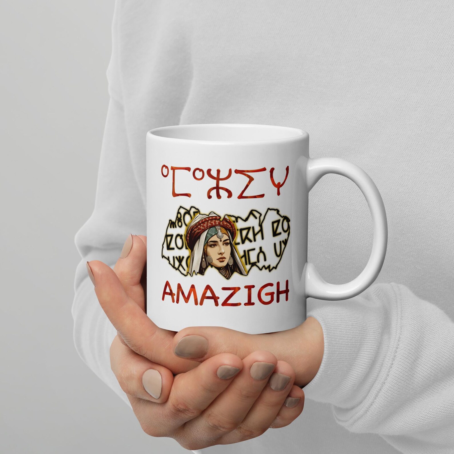 Amazigh Berber Tifinagh Yaz Symbol Glossy Ceramic Mug