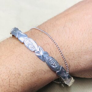 Amazigh Tuareg Sahara Silver Tribal Engraved Heritage Bracelet