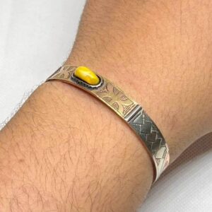 Yaz Z Amazigh Berber Copper Bangle Adjustable Bracelet With Tuareg Style