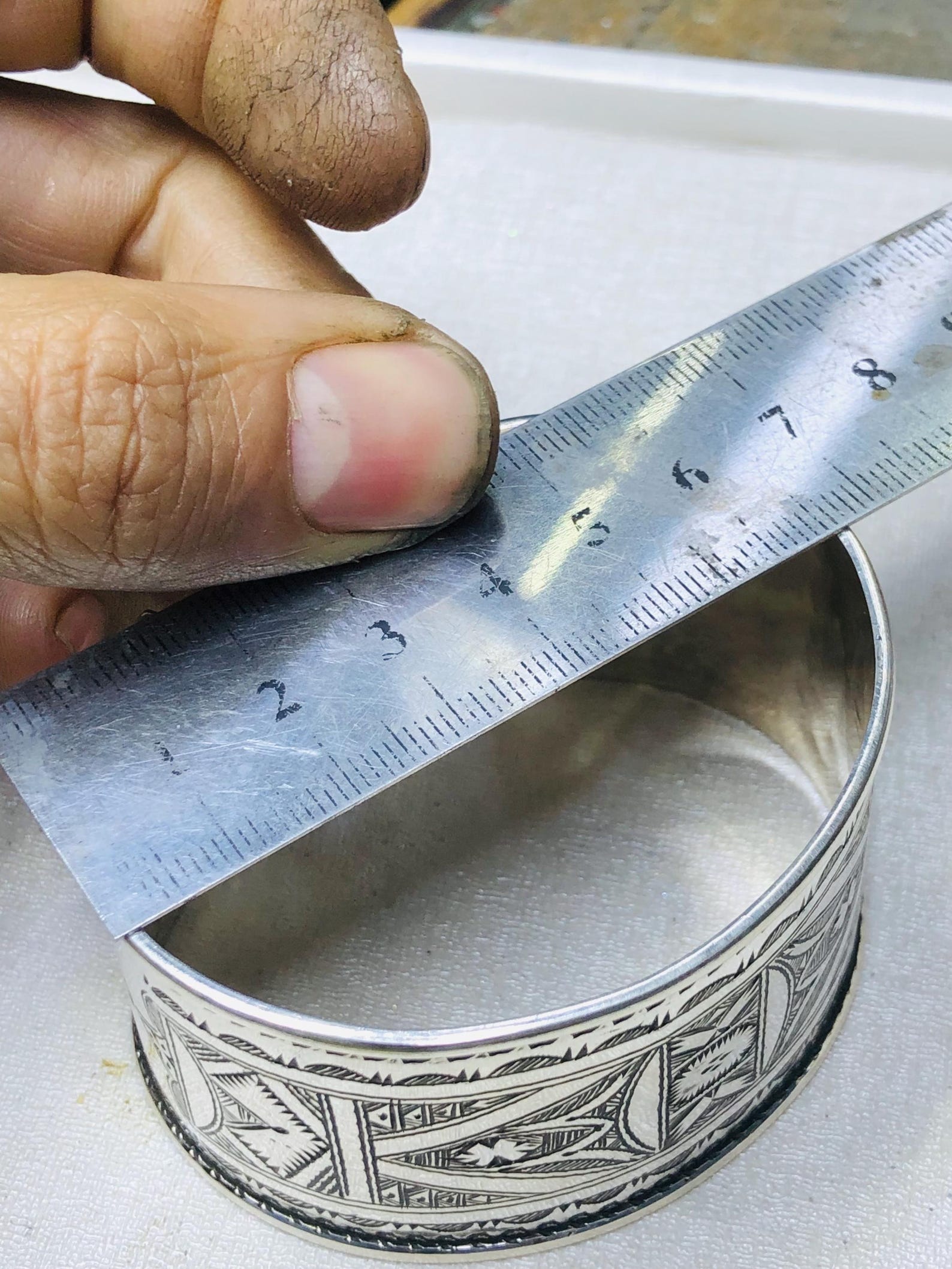 Amazigh Tuareg Berber Gravé Maroc Bracelet Silver Engraved Jewelry