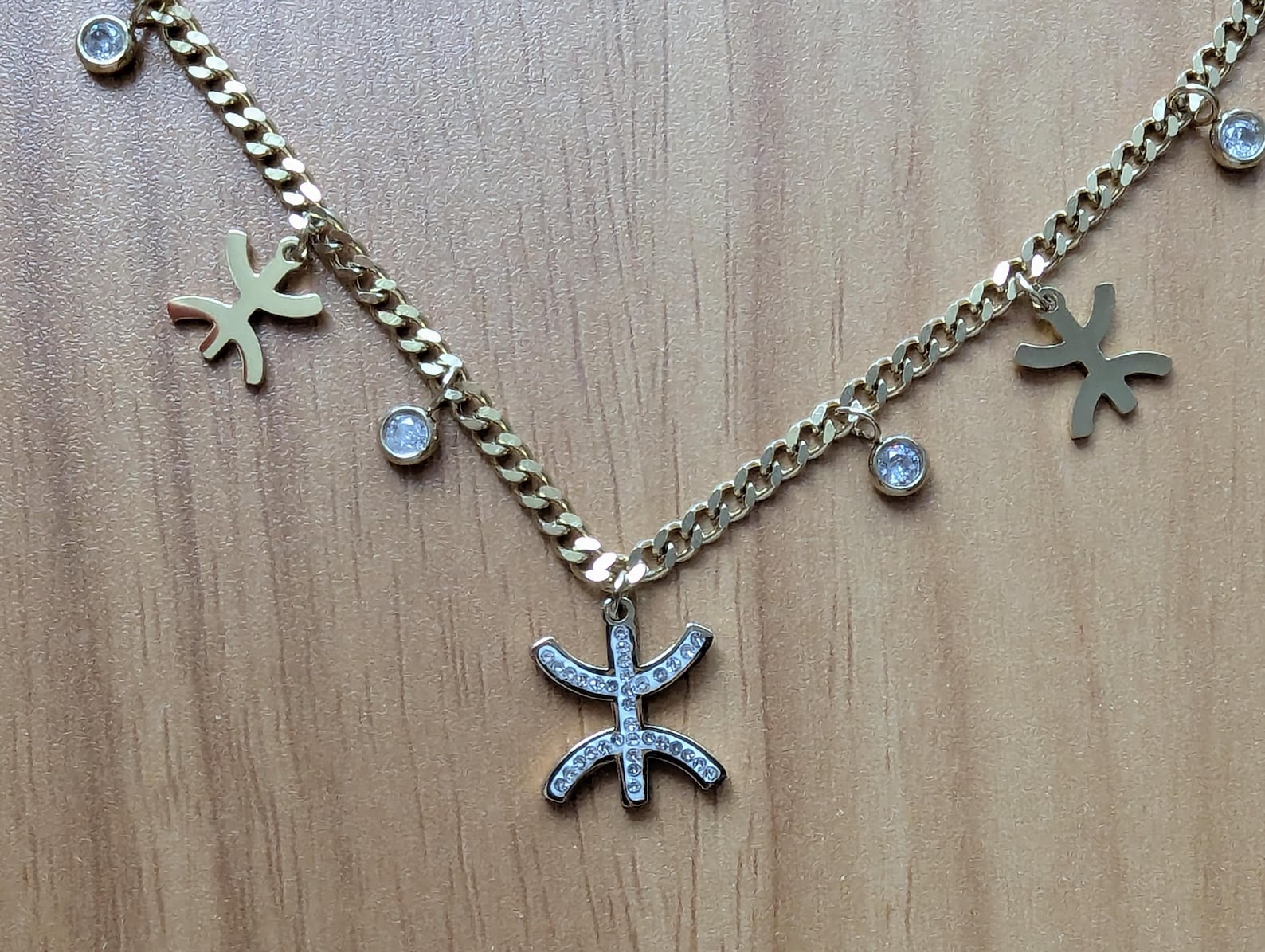 Amazigh Kabyle Tifinagh Yaz Berber Necklace Cadeau with Charms