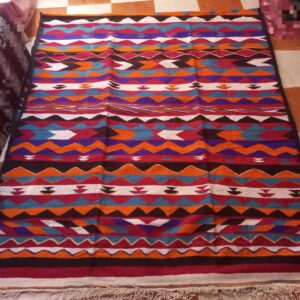 Amazigh Berber Vintage Handmade Wool Rug Traditional Tribal Carpet