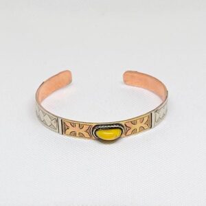 Yaz Z Amazigh Berber Copper Bangle Adjustable Bracelet With Tuareg Style