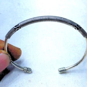 Amazigh Tuareg Sahara Sterling Silver Engraved Bracelet Handmade Jewelry