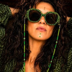 Amazigh ABRID N TAMAZGHA Paths Hand Painted Sunglasses Frames
