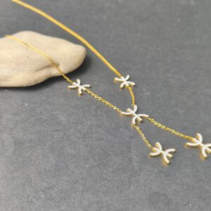 Amazigh Yaz Tifinagh Symbol Necklace with Five Crystal Charms