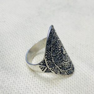 Amazigh Berber Tuareg Sterling Silver Tribal Engraved Ring