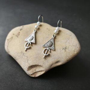 Amazigh Berber Fibule Forme Handmade Artisan Earrings Design