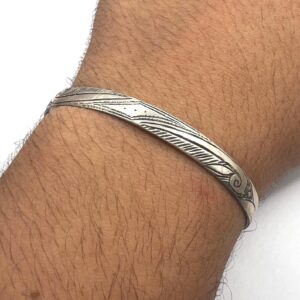 Amazigh Berber Tuareg Sterling Silver Bangle Bracelet African Tribal Jewelry