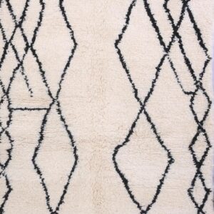 Custom Amazigh Berber Wool Rug for Living Room Decor