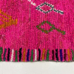 Amazigh Pink Berber Wool Rug with Tribal Home Decor