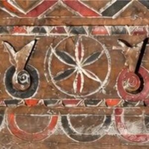 Berber Amazigh Vintage Door Wall Art Hand Carved Wooden Panel