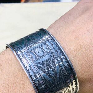 Amazigh Tuareg Berber Gravé Maroc Bracelet Silver Engraved Jewelry