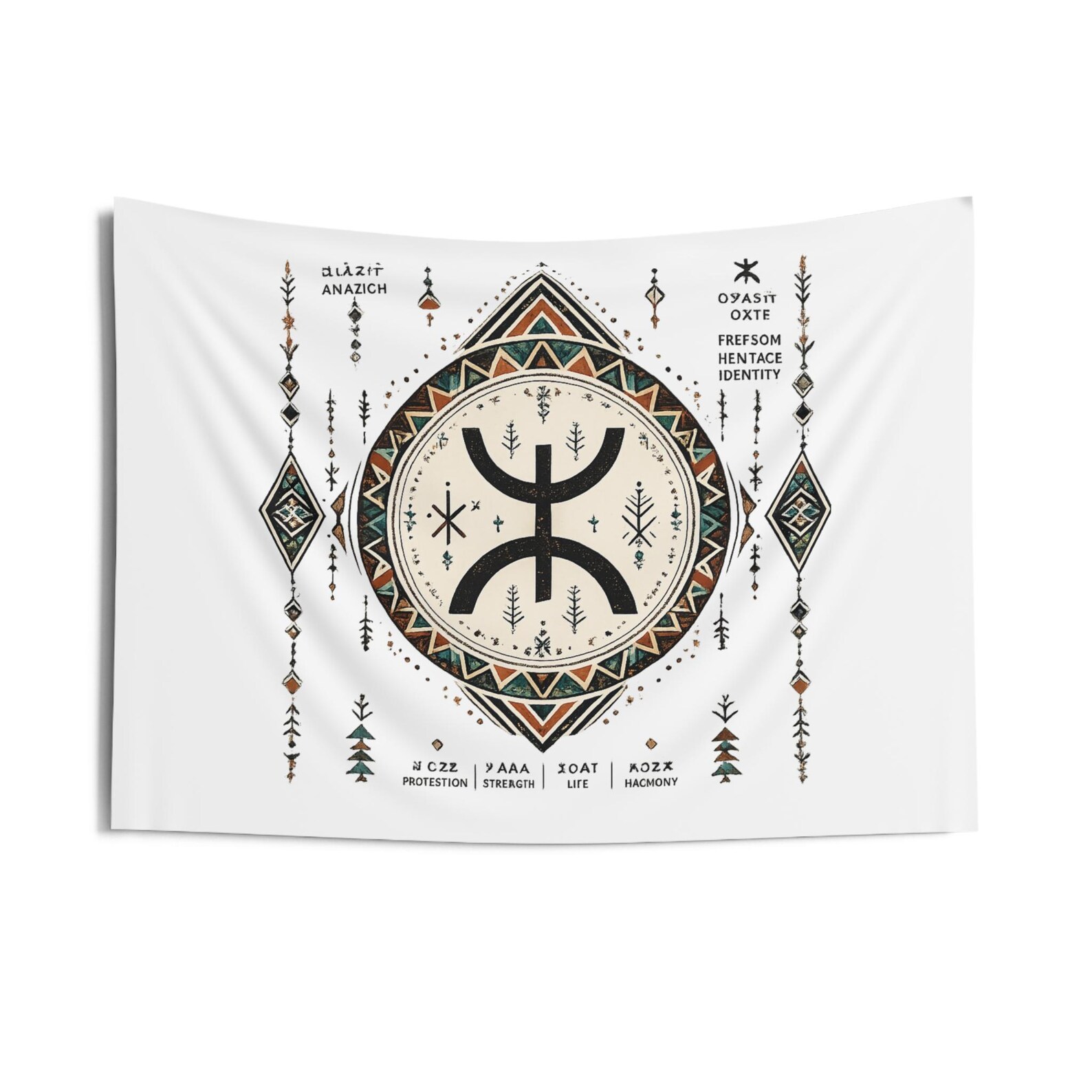 Amazigh Berber Tifinagh Symbol Tapestry Wall Art Decor