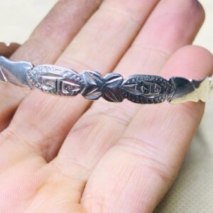 Amazigh Tuareg Sahara Silver Tribal Engraved Heritage Bracelet