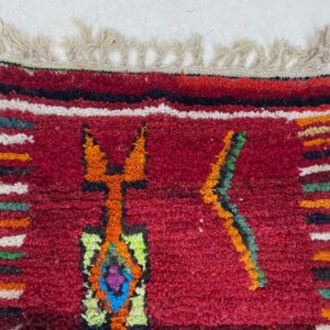 Amazigh Pink Berber Wool Rug with Tribal Home Decor