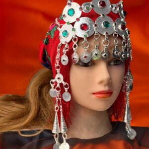 Amazigh Berber Sousse Head Tiara with Earrings Jewelry Set