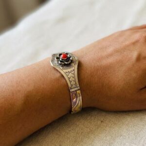 Amazigh Berber Tuareg Bangle Copper Bracelet with Engraved Design