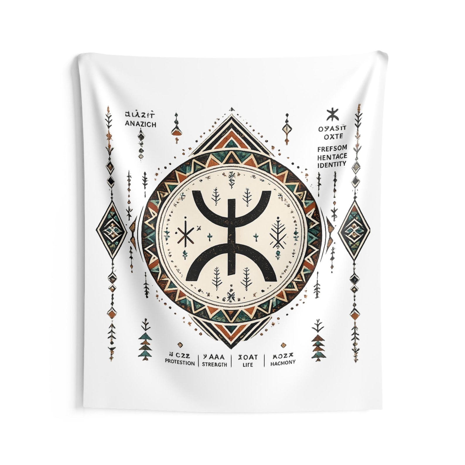 Amazigh Berber Tifinagh Symbol Tapestry Wall Art Decor