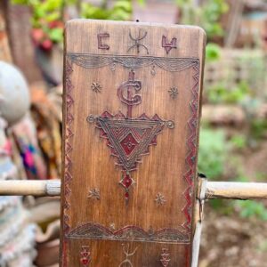 Amazigh Berber Handmade Henna Wooden Wall Art Decor