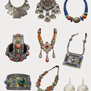 Amazigh Berber Jewelry Stickers Silver PNG Digital Download