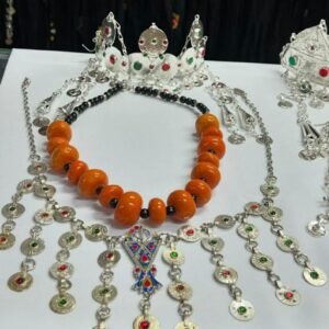 Amazigh Berber Jewelry Set with Necklace and Headband