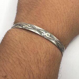 Amazigh Berber Tuareg Sterling Silver Bangle Bracelet African Tribal Jewelry