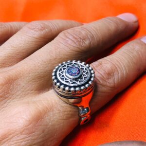 Berber Amazigh Tuareg métal Ring with Hand Engraved Tribal Motifs