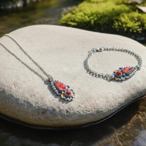 Amazigh Kabyle Berber Jewelry Set with Necklace Bracelet Earrings