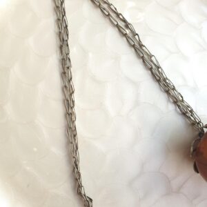 Berber Amazigh Maroc Vintage Talisman Pendant Necklace with Copal Resin