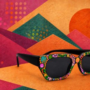 Amazigh TISIT Mirror Hand Painted Sunglasses Festival Wear
