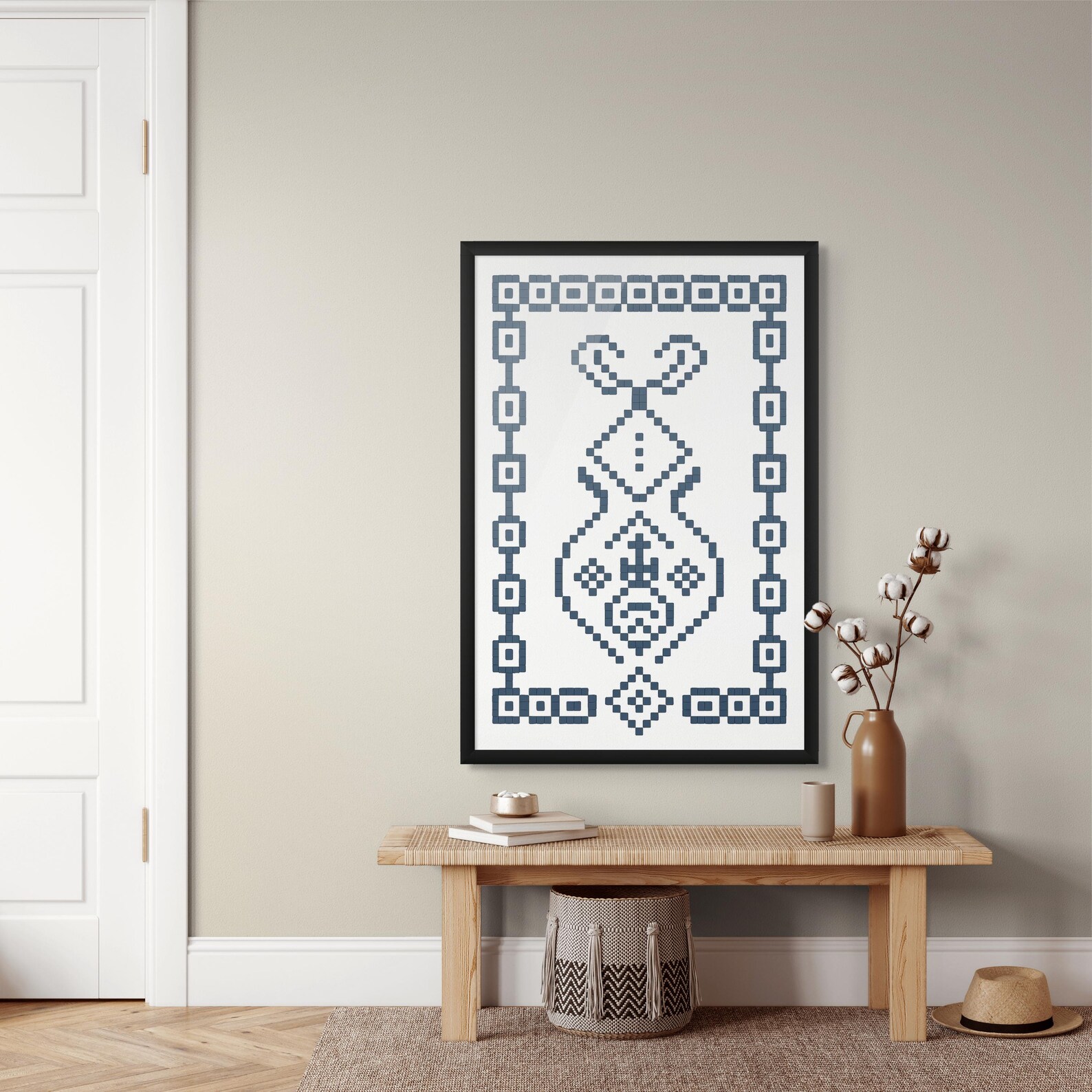 Amazigh Yaz Symbol Folk Art Poster Printable Wall Art Download