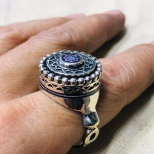 Berber Amazigh Tuareg métal Ring with Hand Engraved Tribal Motifs